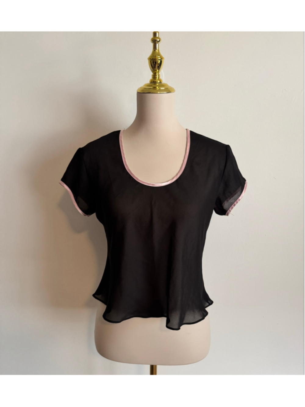 Women's Kristine Tyler Short Sleeve Tee Black Pink Size M